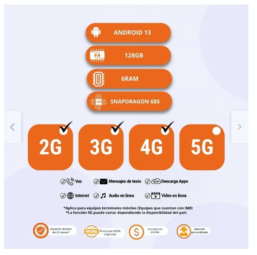 Celular Redmi Note 13 6RAM 128GB 5000mAh 33w Azul